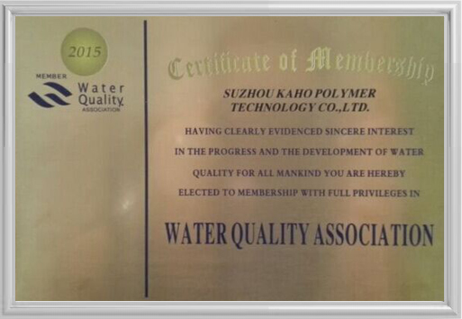 Certificate of Water Quality